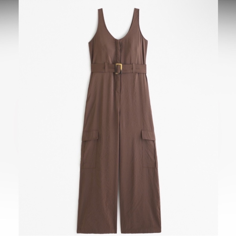 NWT Abercrombie & Fitch Draped Utility Jumpsuit Size L